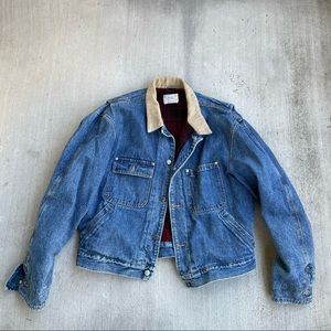 Vintage Polo FlannelLined Denim Cord Collar Jacket